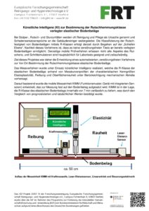 IGF-Forschungsprojekt 21357 N: Künstliche Intelligenz (KI) zur Bestimmung der Rutschhemmungsklasse verlegter elastischer Bodenbeläge